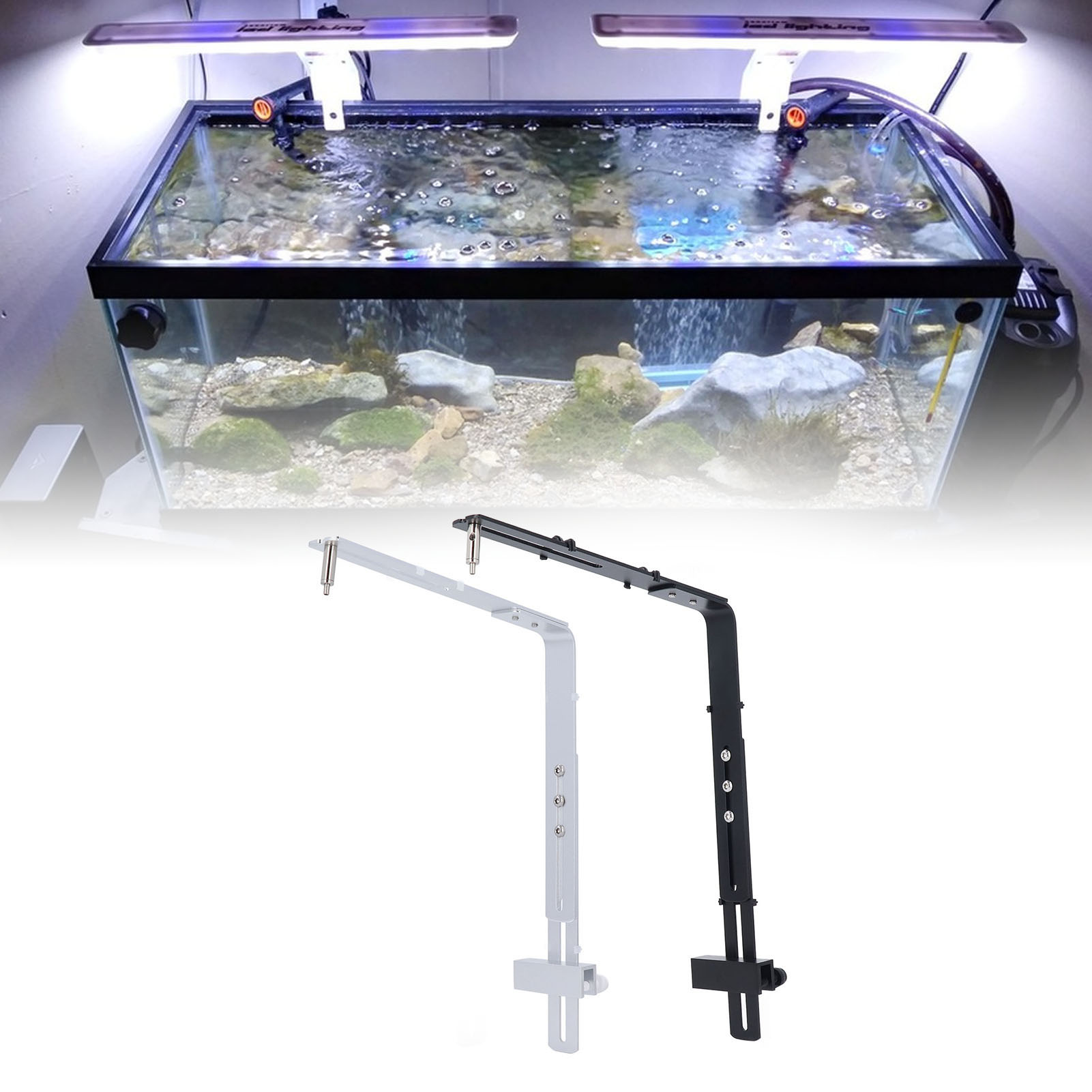 Aquarium Plant Holder - ขาตั้งโคมไฟตู้ปลา ขายึดไฟตู้ปลา อลูมิเนียมอัลลอยด์ อเนกประสงค์ สวยงาม ที่ยึดไฟปลา