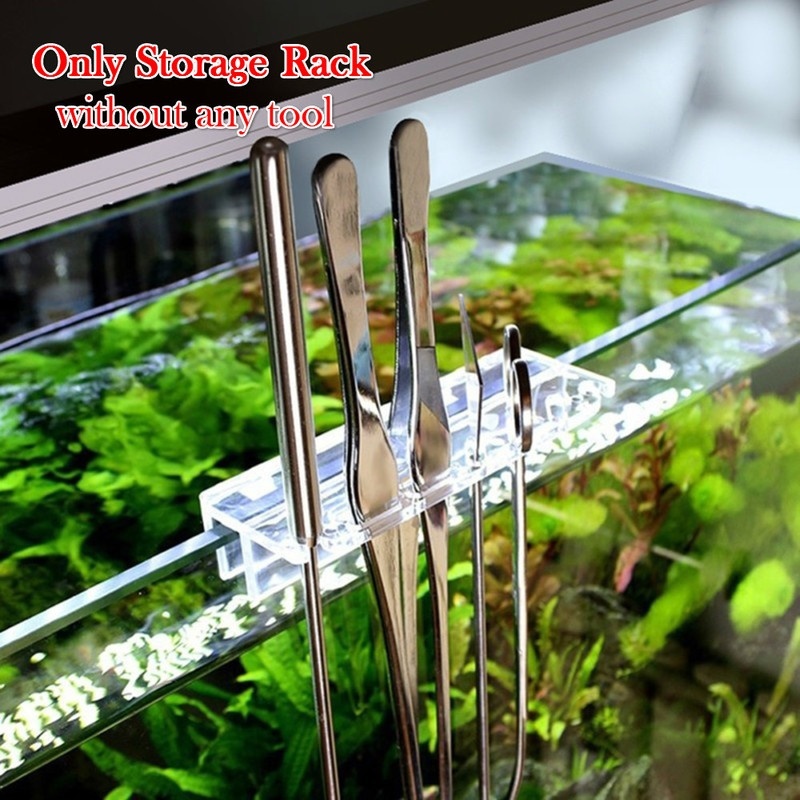 Planted Aquarium With Fish - ชั้นเก็บเครื่องมือตู้ปลาใหม่1ชิ้นที่ยึดอะคริลิกสำหรับแหนบมีดโกนที่ยึดเครื่องมือทำความสะอาดตู้ปลาน้ำหญ้า