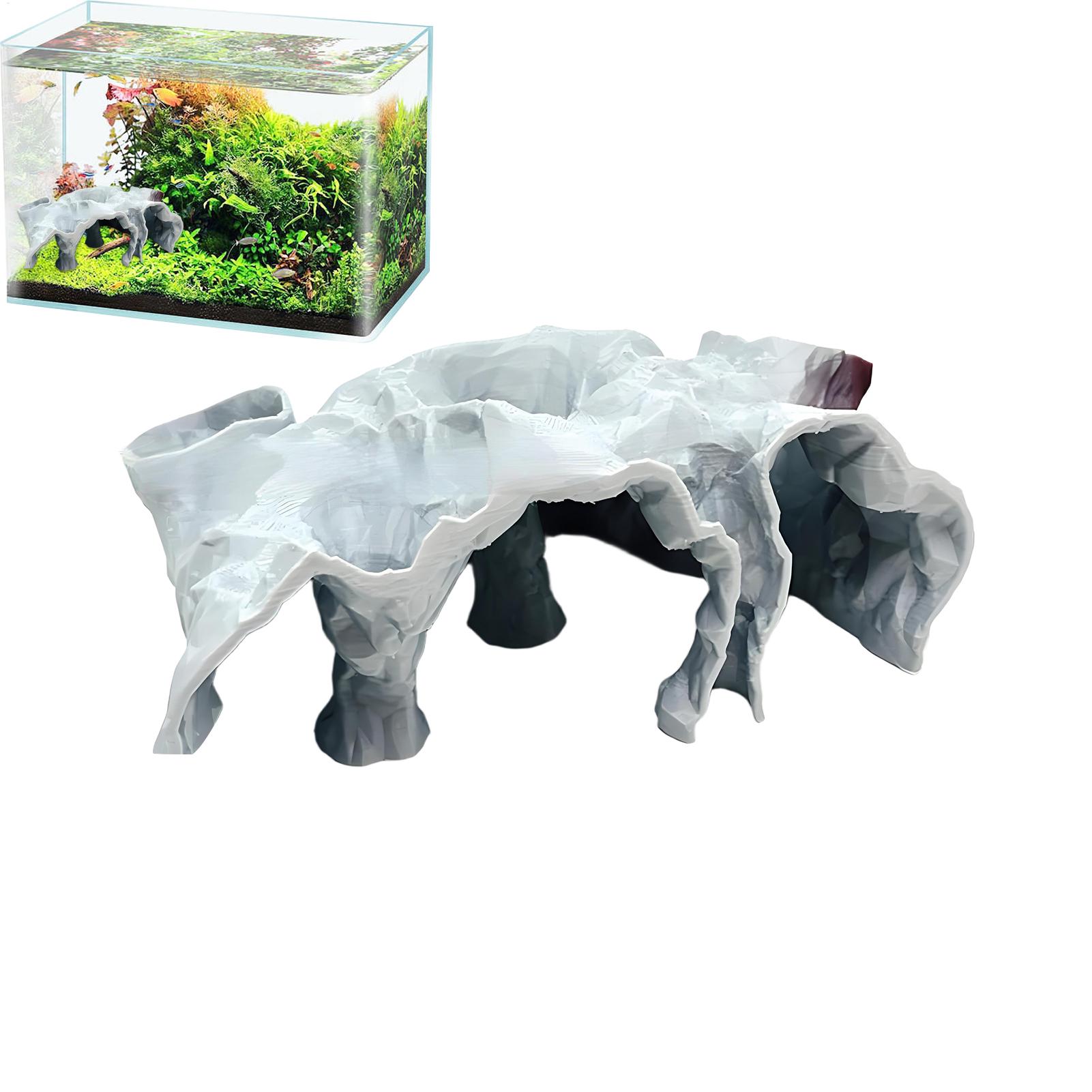 Planted Aquarium For Betta - ถ้ำตกแต่งตู้ปลา ถ้ำใต้น้ำ สำหรับเลี้ยงปลาเบต้า คอรี ไซคลิดขนาดเล็ก กัปปี้