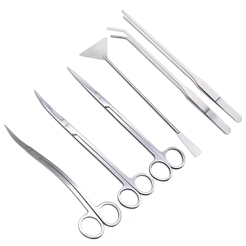 Aquarium Plant Utensils - Aquarium กรรไกรแหนบเครื่องมือถังปลาพืช Wave กรรไกรน้ําหญ้าสแตนเลสเครื่องมือทําความสะอาดผู้ถือ Aquarium อุปกรณ์เสริม