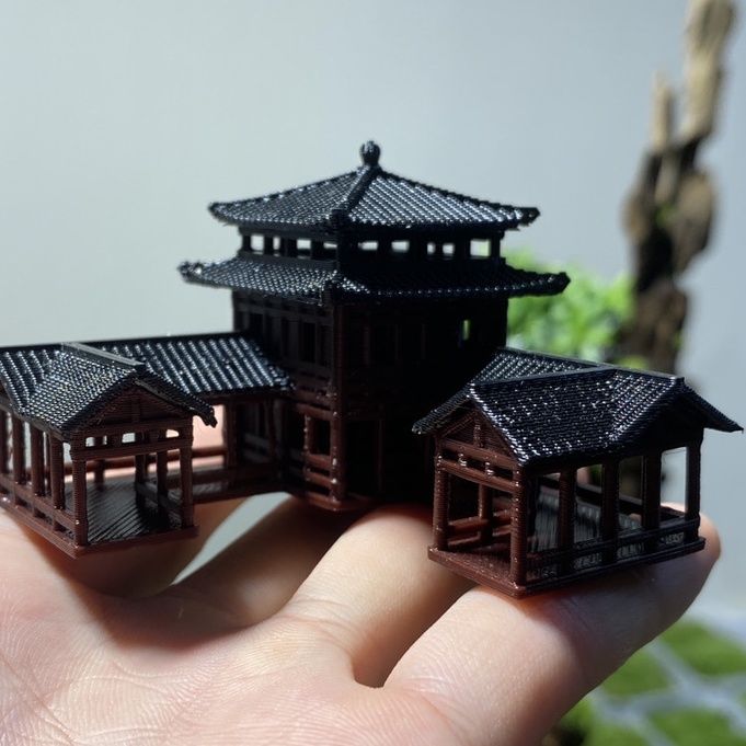 พลาสติกสไตล์จีนโบราณรูปแบบสถาป - Planted Aquarium Models บทวิจารณ์และราคา