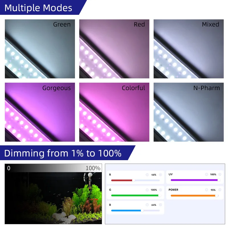 ไฟ LED สำหรับตู้ปลา ZXY Hot Sa - Planted Aquarium For Sale บทวิจารณ์และราคา